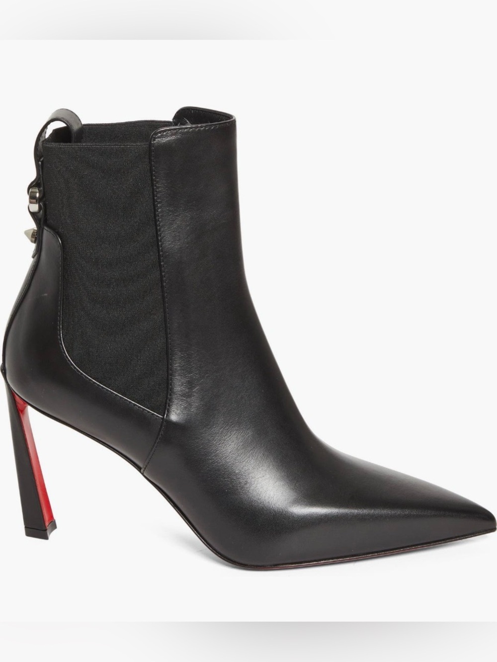 Christian Louboutin condodo 85mm black leather boot bootie sz 40